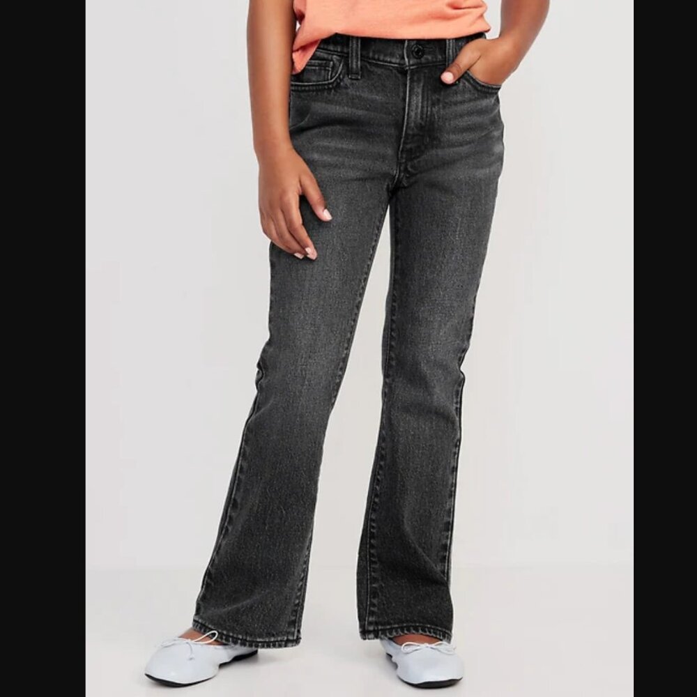 NWT Old Navy High-Waisted Black Flare Jeans Juniors Teen Girls 12